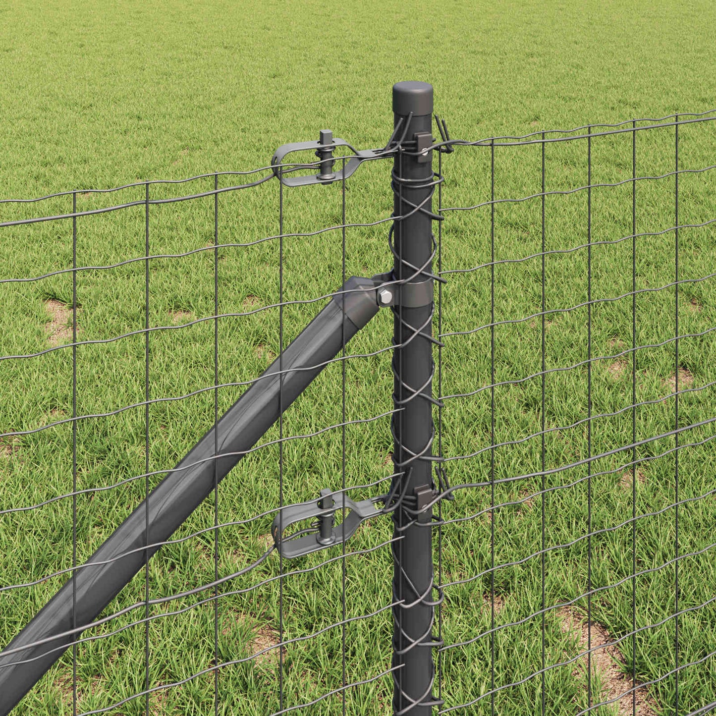 vidaXL Στήλη φράχτη με πείρο για το έδαφος 26 τμχ. Γκρι