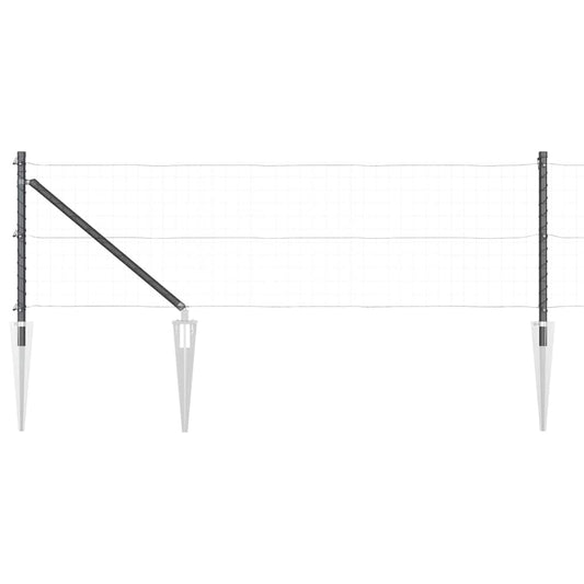 vidaXL Στύλος Περιφράξεων 26 pcs Ασημί 3.2 x 3.2 x 100 εκ Ατσάλι