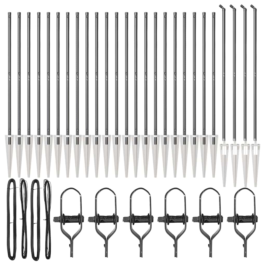 vidaXL Στυλο στοίβας με αιχμή 26 τμχ Ø32 χιλ 140 εκ Γαλβανισμένος Χάλυβας