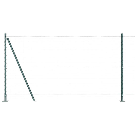 vidaXL Στήλες Φράχτη με Βάσεις 26 τμχ Ø32mm 68,5cm Γαλβανισμένο Χάλυβα