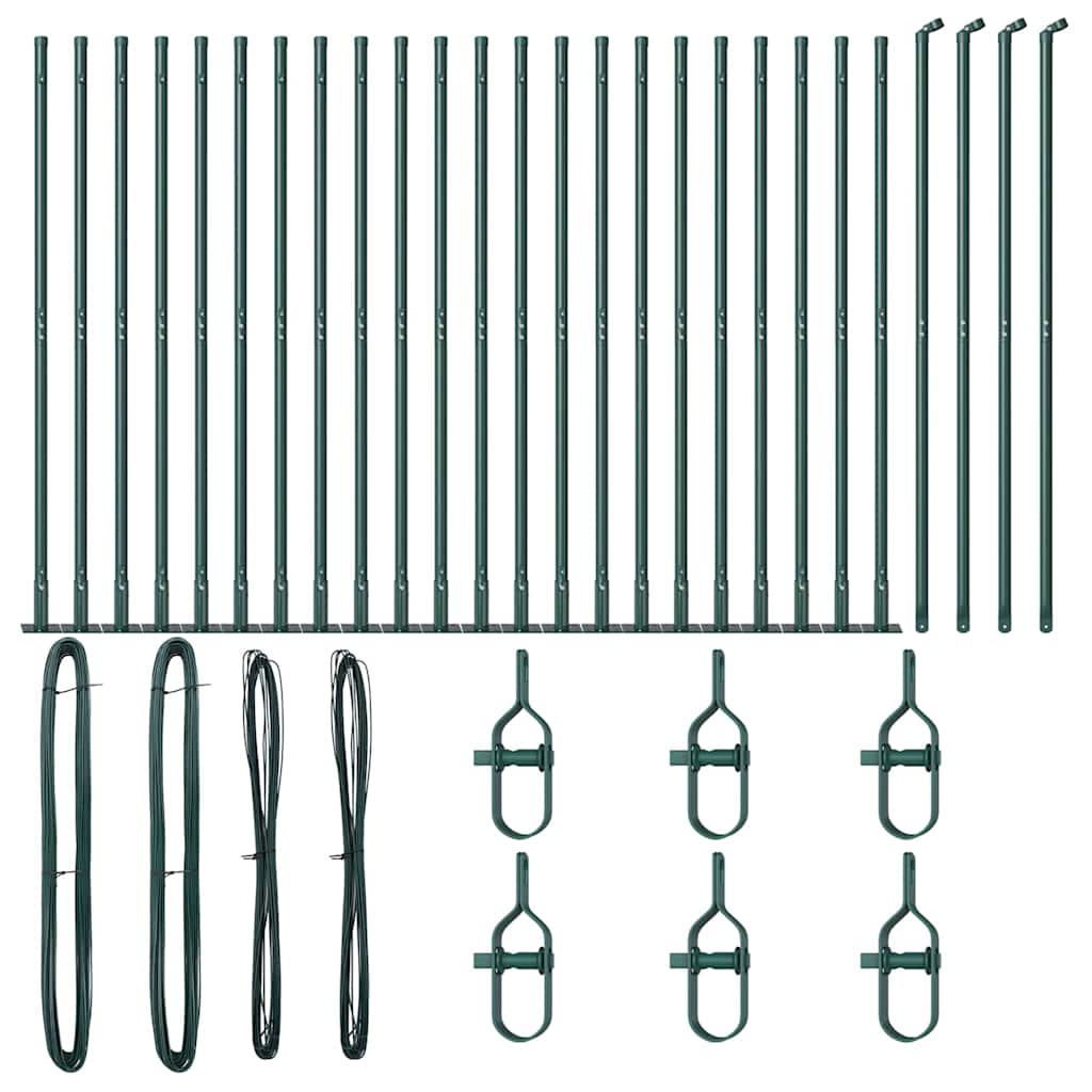 vidaXL Στήλες Φράχτη με Βάσεις 26 τμχ Ø32mm 68,5cm Γαλβανισμένο Χάλυβα