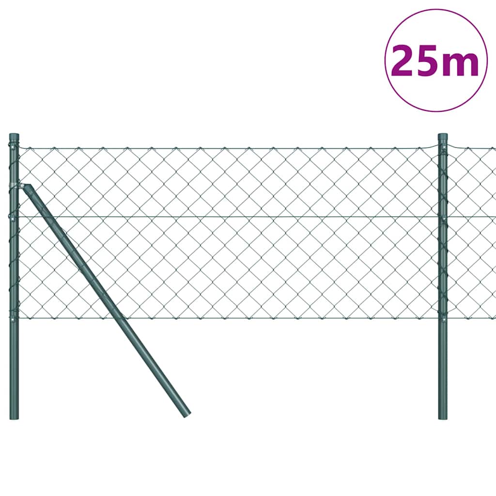 vidaXL Στύλος Περιφράξεων Πράσινο 0,8 x 25 μ (60 x 60 mm διχτυωτό)