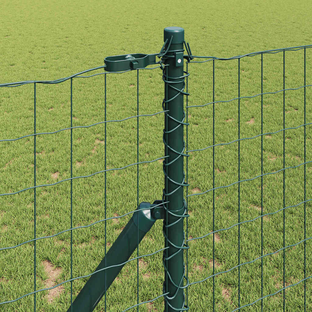 vidaXL Euro Fence με 7 πόλους 1x10 μ Γαλβανισμένος Χάλυβας Πράσινος