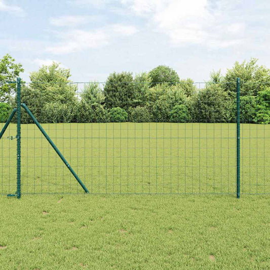 vidaXL Ευρωπαϊκή Περίφραξη με 7 Πόδια 1.2x10 m Γαλβανισμένο Ατσάλι Πράσινο
