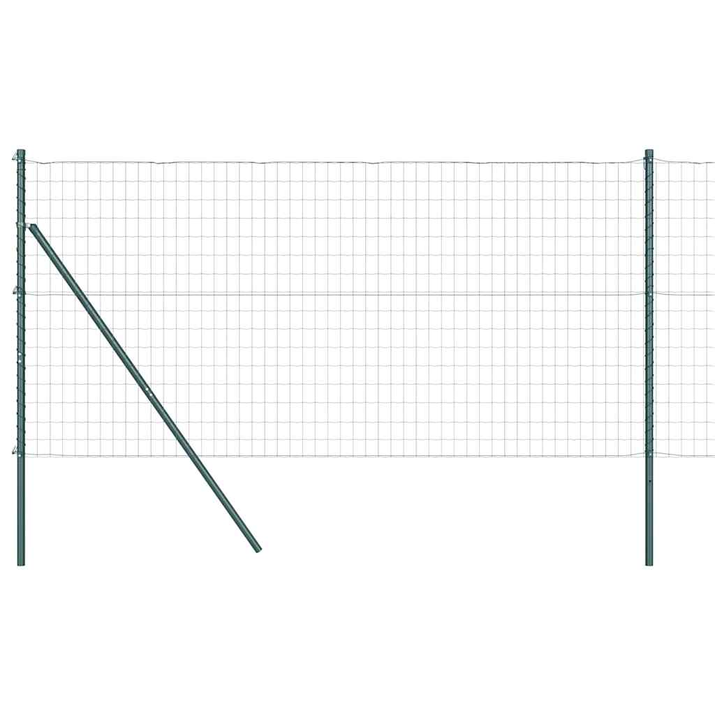 vidaXL Euro Fence με 13 Στυλοβάτες 1.2x25 μ Γαλβανισμένος Χάλυβας Πράσινος