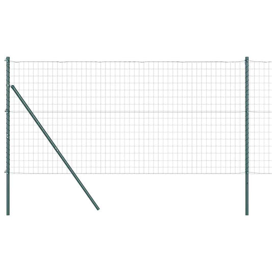 vidaXL Euro Fence με 13 Στυλοβάτες 1.2x25 μ Γαλβανισμένος Χάλυβας Πράσινος