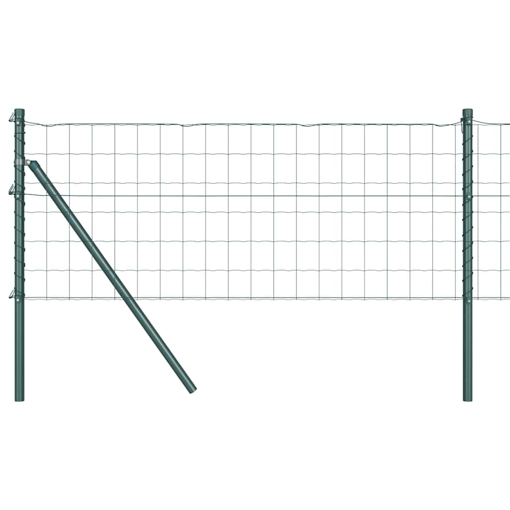vidaXL Euro Fence με 13 Πόλους 0.8x25 μ Γαλβανισμένος Σιδερένιος Πράσινος