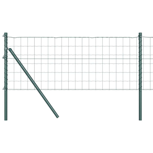 vidaXL Euro Fence με 13 Πόλους 0.8x25 μ Γαλβανισμένος Σιδερένιος Πράσινος