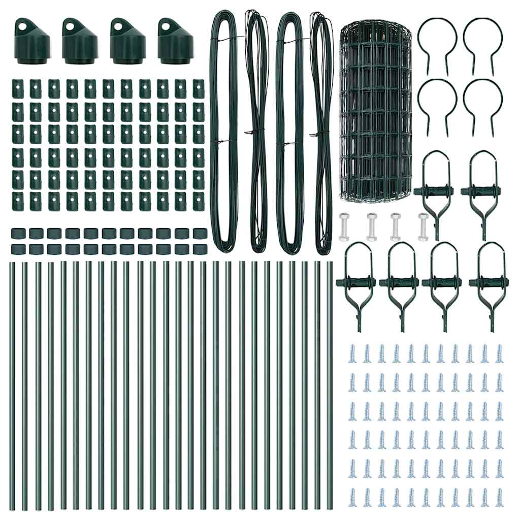 vidaXL Euro Fence με 13 Πόδια 0.6x50 μ Γαλβανισμένο μέταλλο Πράσινο