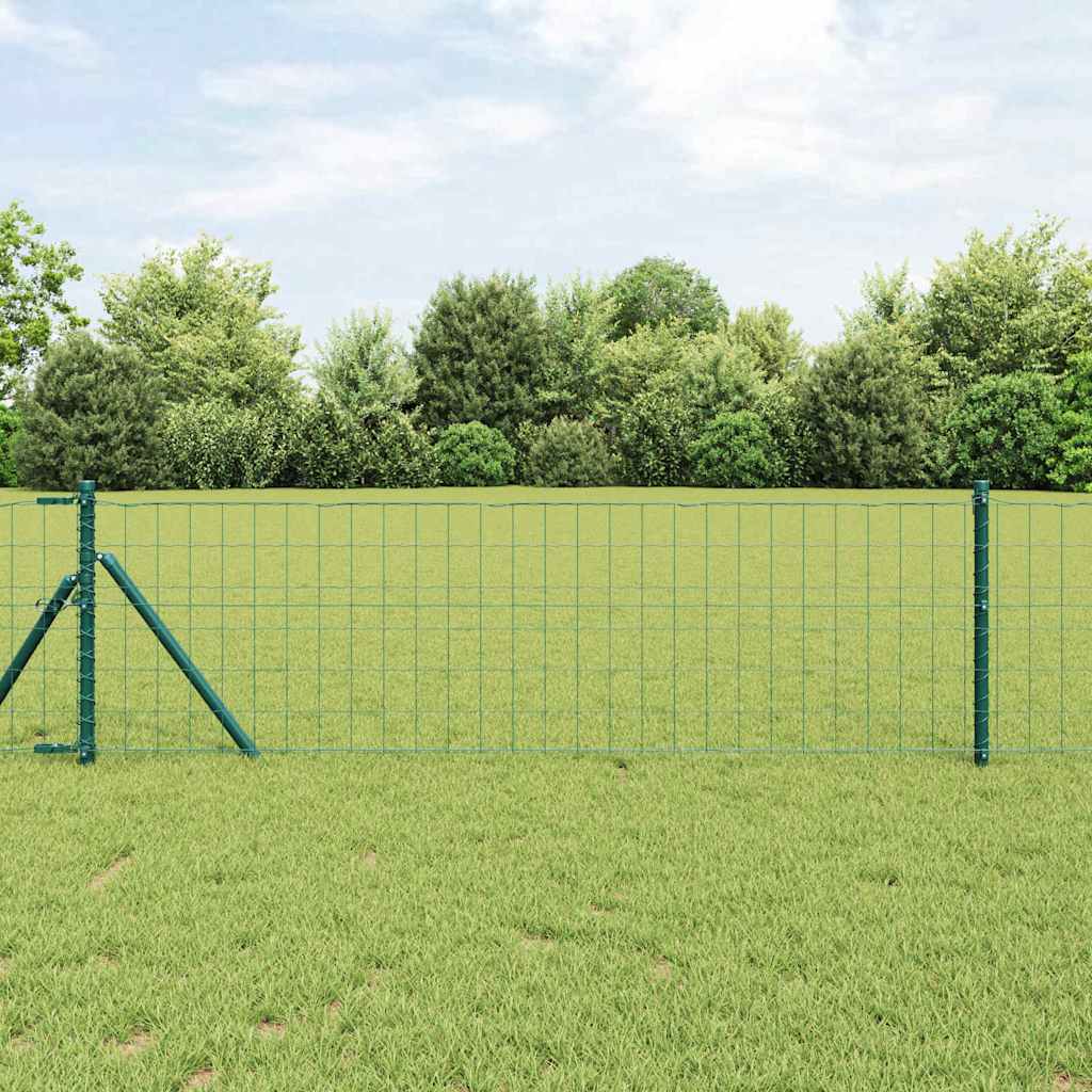 vidaXL Euro Fence με 13 Στυλίτσες 0.6x50 μ Γαλβανισμένος Χάλυβας Πράσινος