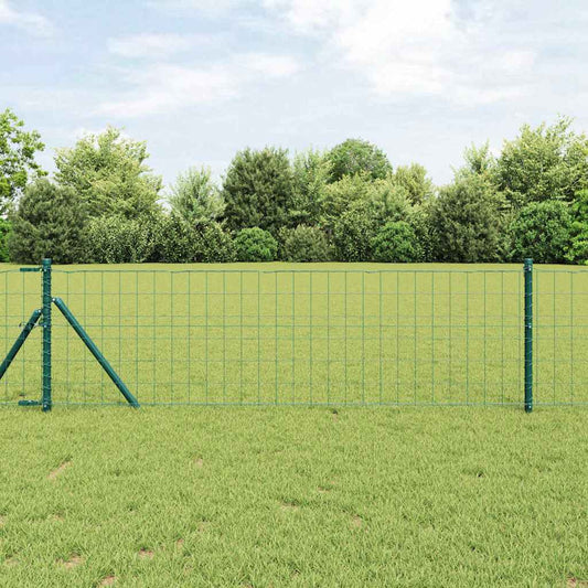 vidaXL Euro Fence με 13 Στυλίτσες 0.6x50 μ Γαλβανισμένος Χάλυβας Πράσινος