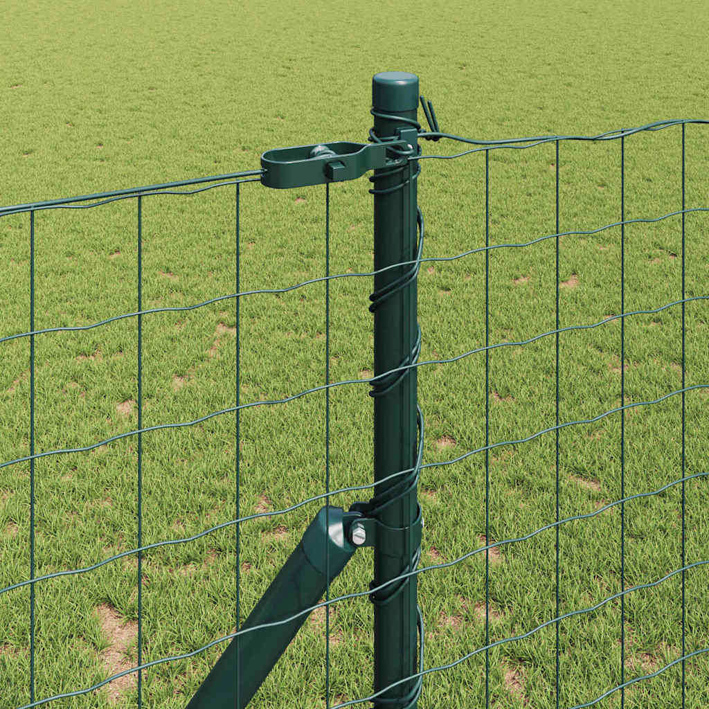 vidaXL Euro Fence με 7 Πόλους 1x10 μ Γαλβανισμένο Χάλυβα Πράσινο