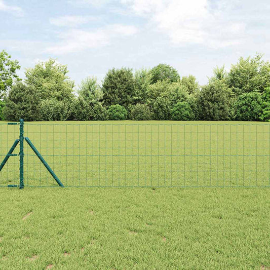 vidaXL Euro Fence με 13 Πόλους 0.8x25 μ Γαλβανισμένο Χάλυβα Πράσινο