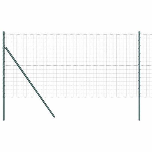 vidaXL Euro Fence με 13 Στύλους 1x25 μ Γαλβανισμένο Ατσάλι Πράσινο