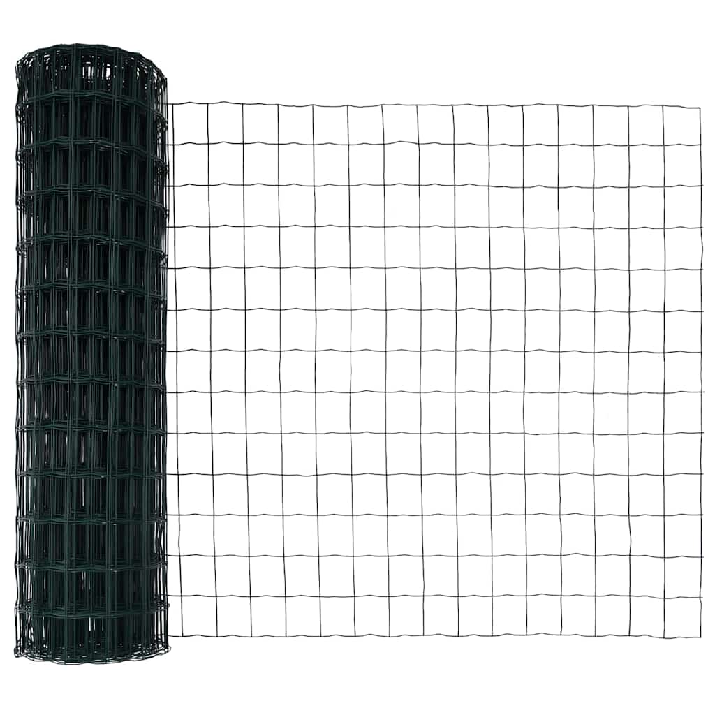 vidaXL Euro Fence με 13 Στύλους 1x25 μ Γαλβανισμένο Ατσάλι Πράσινο