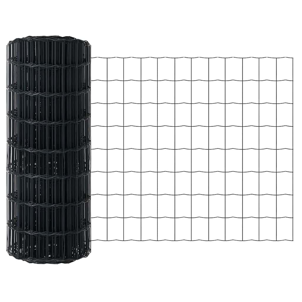 vidaXL Τεντώτο με στήριγμα Γκρι 0,4 x 10 μ Χάλυβας και PVC