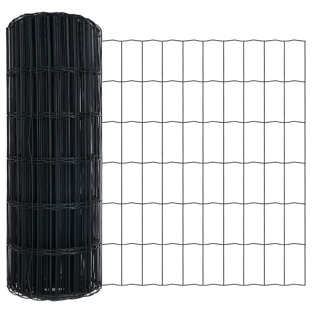 vidaXL Τεντώτο με στήριγμα Γκρι 0,4 x 10 μ Χάλυβας και PVC