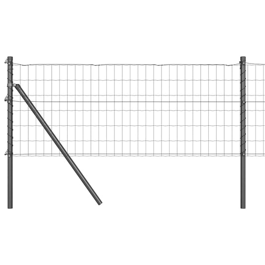 vidaXL Euro Fence με 7 Πόλους 0.6x10 μ Γαλβανισμένος Χάλυβας Γκρι