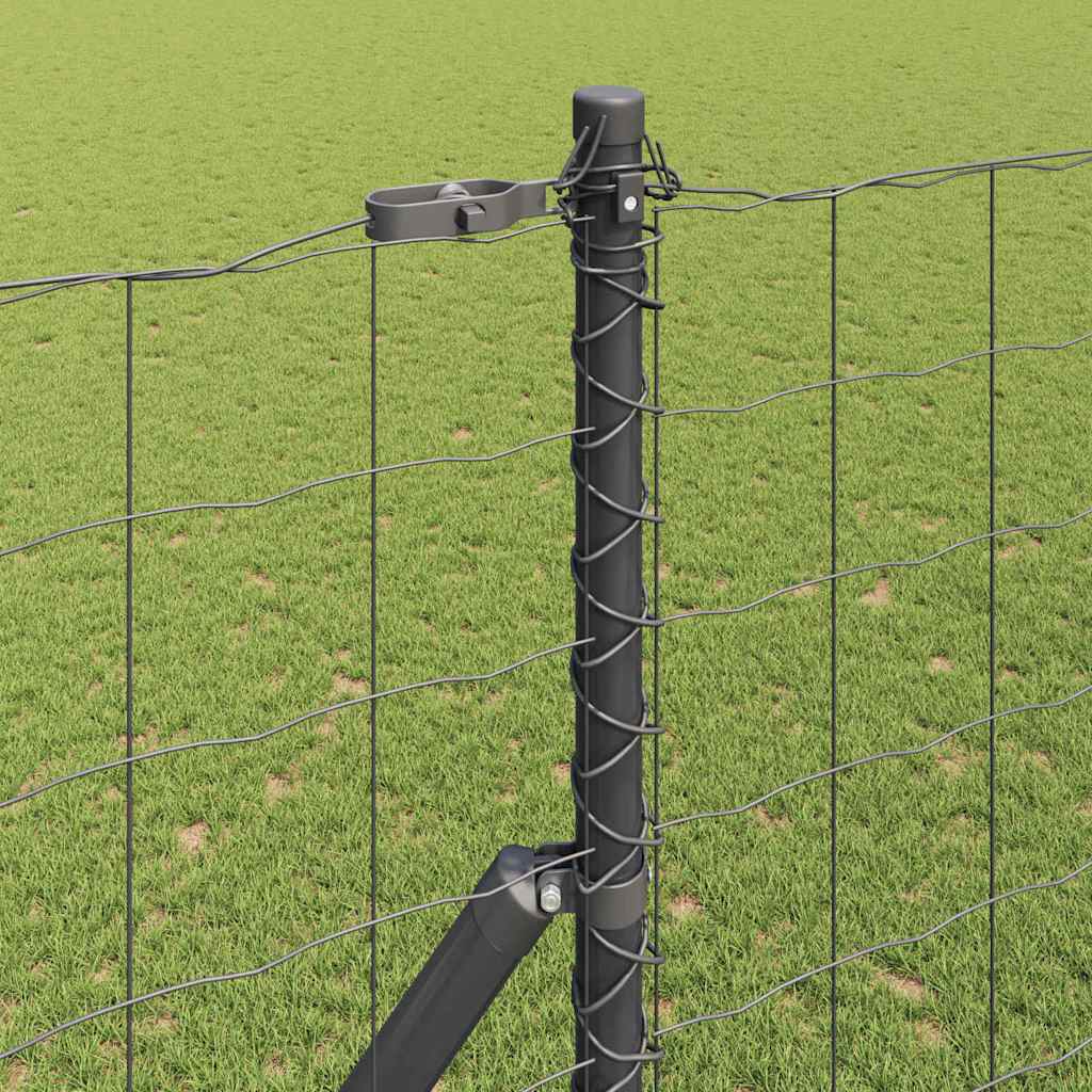 vidaXL Euro Fence με 7 Πόλους 1.6x10 μ Γαλβανισμένο Χάλυβα Γκρι