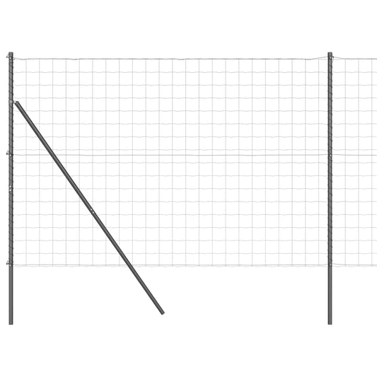vidaXL Euro Fence με 7 Πόλους 1.6x10 μ Γαλβανισμένο Χάλυβα Γκρι