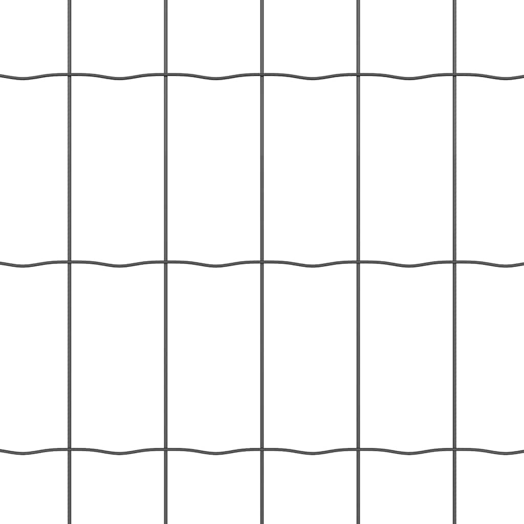 vidaXL Euro Fence με 13 Στυλίδια 0.6x25 μ Γαλβανισμένος Χάλυβας Γκρι