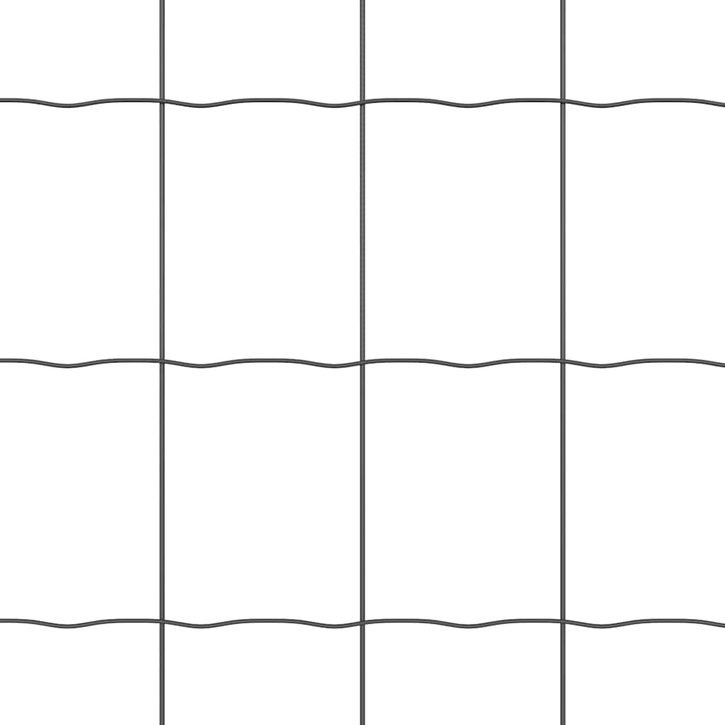 vidaXL Euro Fence με 13 Στήλες 0.6x50 μ Γαλβανισμένος Χάλυβας Γκρι