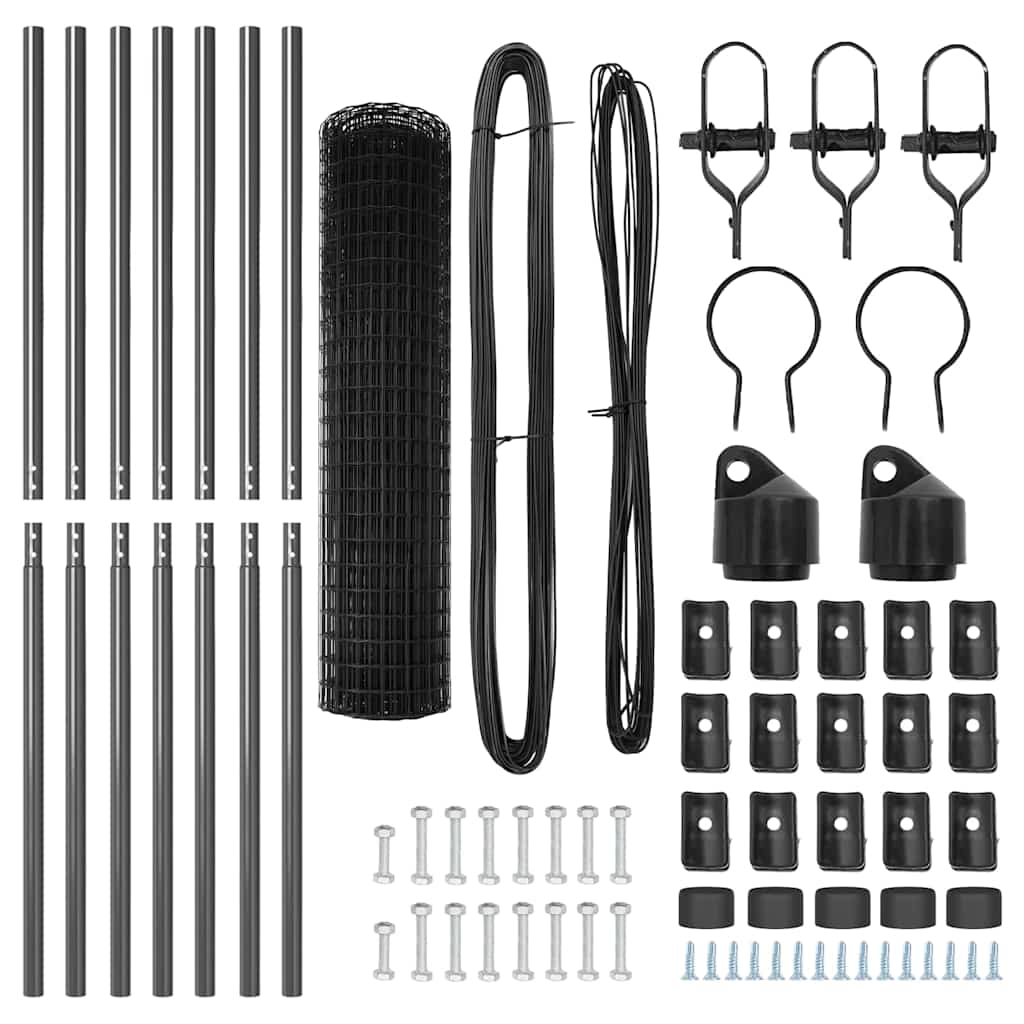 vidaXL Euro Fence με 7 Σημάνσεις 1.2x10 μ Γαλβανισμένο Ατσάλι Γκρι