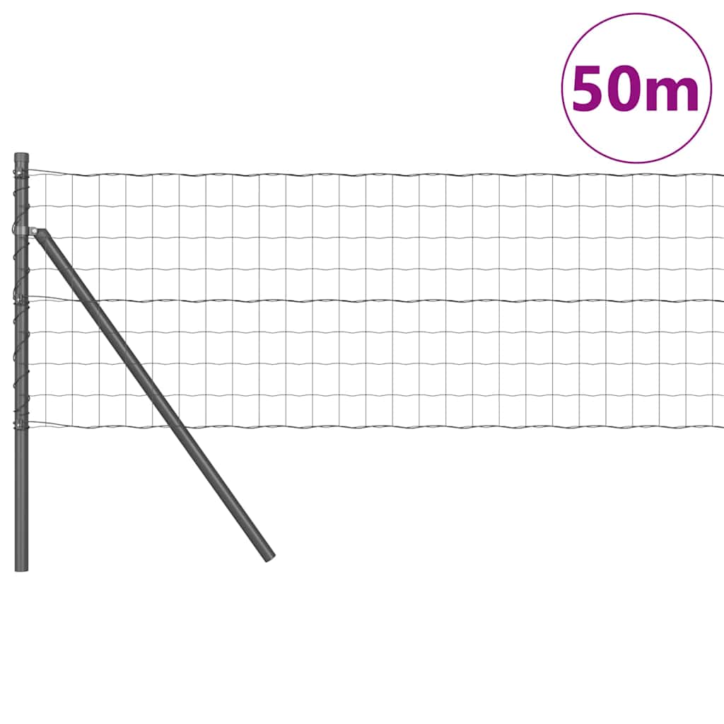 vidaXL Ευρωπαϊκή Στήριξη Φράχτη 50 x 0,6 μ PVC-Επικαλυμμένο Ατσάλι