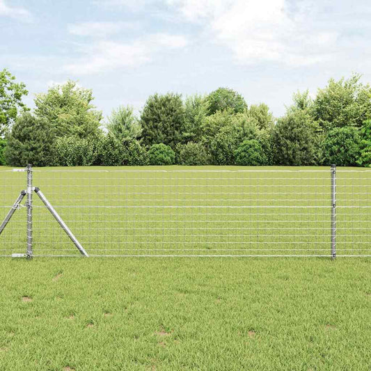 vidaXL Ευρωπαϊκή Περίφραξη με 7 Στήλες 0.4x10 μ Γαλβανισμένο Ατσάλι