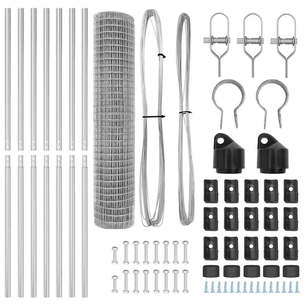 vidaXL Euro Fence με 7 Πόλους 1.5x10 μ Γαλβανισμένο Ατσάλι