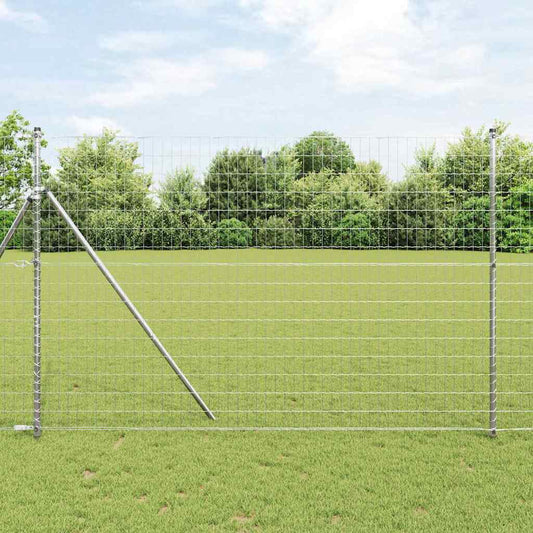 vidaXL Ευρωπαϊκή περίφραξη με 7 Στάβλους 1.5x10 m Γαλβανισμένος Χάλυβας