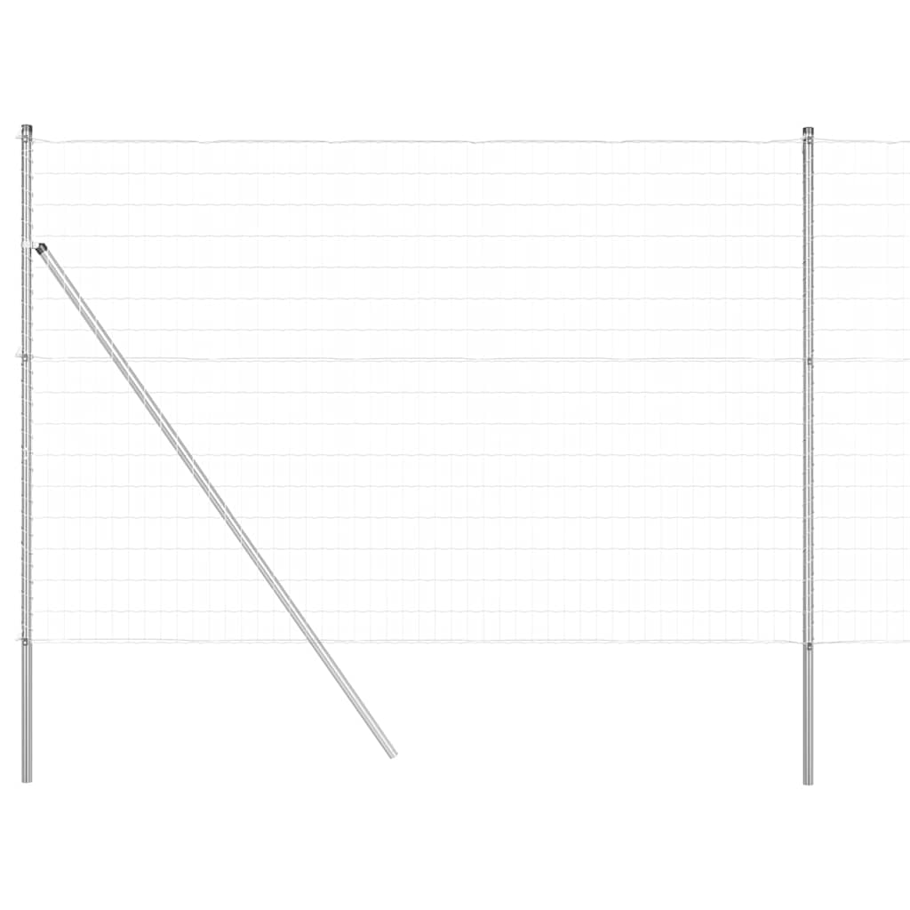 vidaXL Ευρωπαϊκή περίφραξη με 7 Στάβλους 1.5x10 m Γαλβανισμένος Χάλυβας
