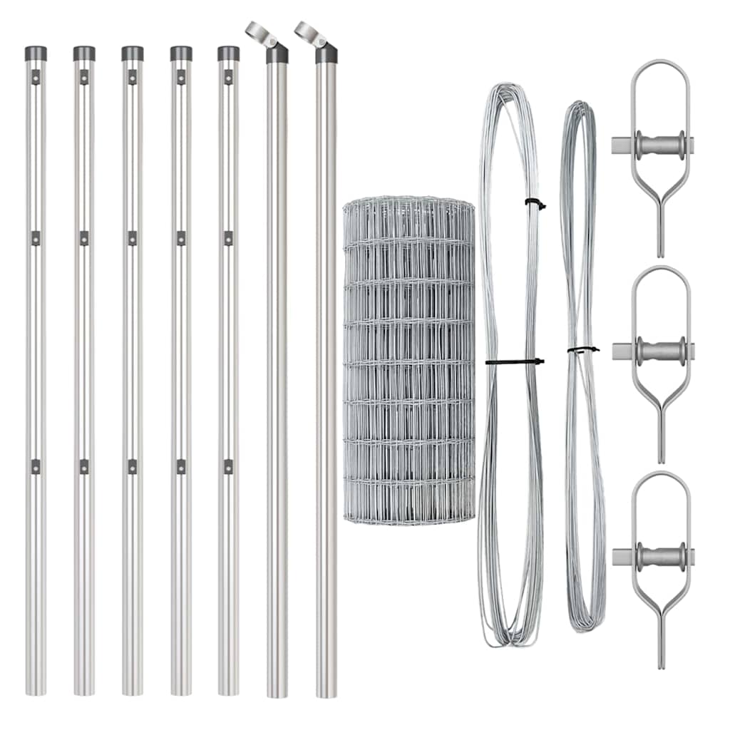 vidaXL Euro Fence με 13 Πόλους 0.4x25 μ Γαλβανισμένος Χάλυβας