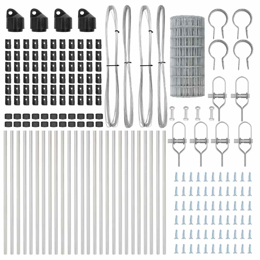 vidaXL Euro Fence με 13 Στήλες 0.6x50 μ Γαλβανισμένος Χάλυβας