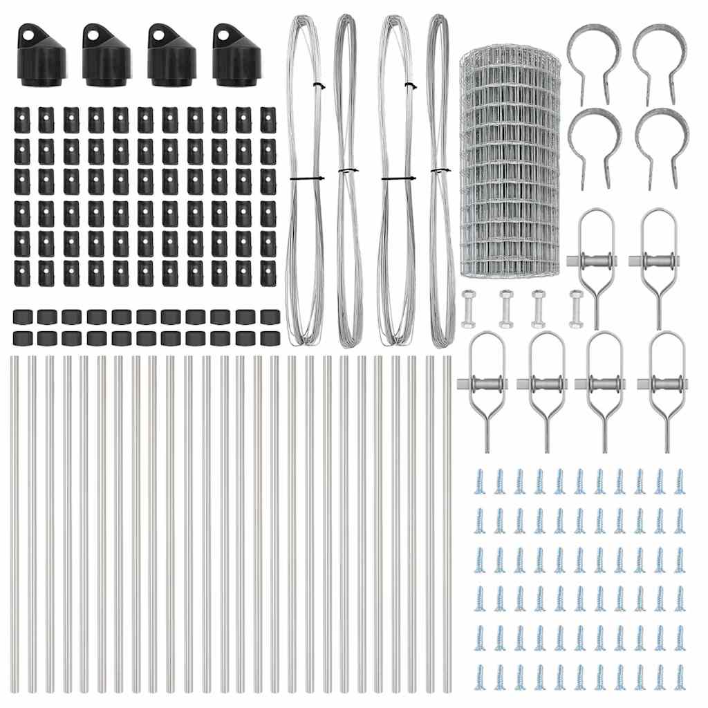 vidaXL Ευρωπαϊκός Φράκτης με 13 Πόλους 0.6x50 μ Γαλβανισμένο Ατσάλι