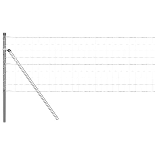 vidaXL Εξωτερικό Ευρωπαϊκό Φράχτη Στήριξης 50 x 0,4 μ Ασημί Δίχτυ
