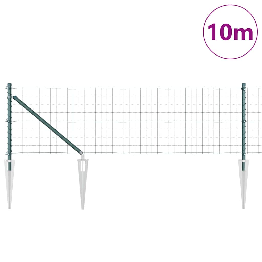 vidaXL Ευρωπαϊκός Φράκτης με Ακίδες 10 x 0,4 m PVC-Επικαλυμμένο Ατσάλι