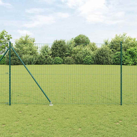 vidaXL Euro Fence με 7 σπονδυλωτά πόδια 1.5x10 μ Γαλβανισμένο Μέταλλο Πράσινο