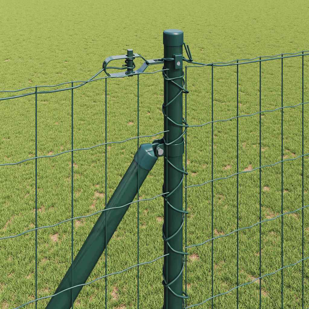 vidaXL Euro Fence με 7 στήλες Σπυρίδων 1.6x10 μ Γαλβανισμένος Χάλυβας Πράσινος