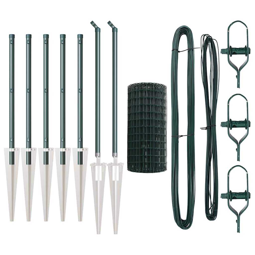 vidaXL Euro Fence με 7 Ακίδες 0.4x10 μ. Γαλβανισμένο ατσάλι Πράσινο