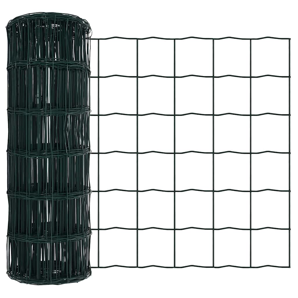 vidaXL Euro Fence με 7 Ακίδες 0.4x10 μ. Γαλβανισμένο ατσάλι Πράσινο