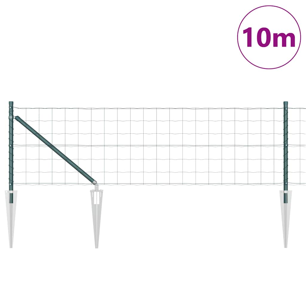 vidaXL Euro Fence με 7 Ακίδες 0.4x10 μ. Γαλβανισμένο ατσάλι Πράσινο