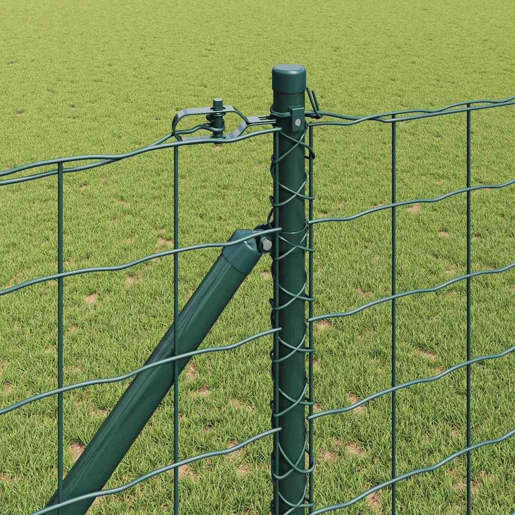 vidaXL Euro Fence με 7 Στηρίγματα 1.2x10 μ Γαλβανισμένο Χάλυβα Πράσινο