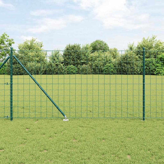 vidaXL Euro Fence με 7 Στηρίγματα 1.2x10 μ Γαλβανισμένο Χάλυβα Πράσινο
