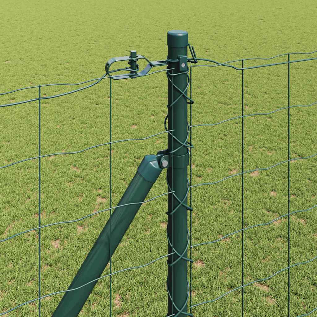 vidaXL Euro Fence με 7 Στηρίγματα 1.5x10 μ Γαλβανισμένο Ατσάλι Πράσινο