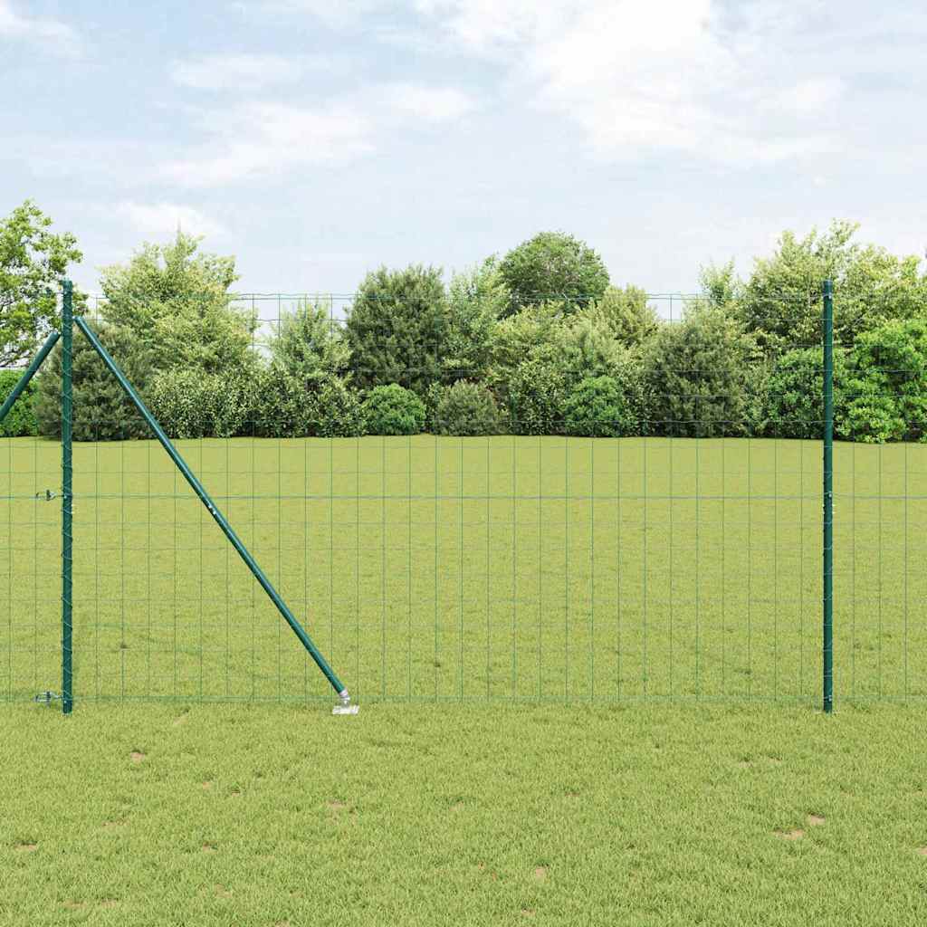 vidaXL Euro Fence με 7 Στηρίγματα 1.5x10 μ Γαλβανισμένο Ατσάλι Πράσινο