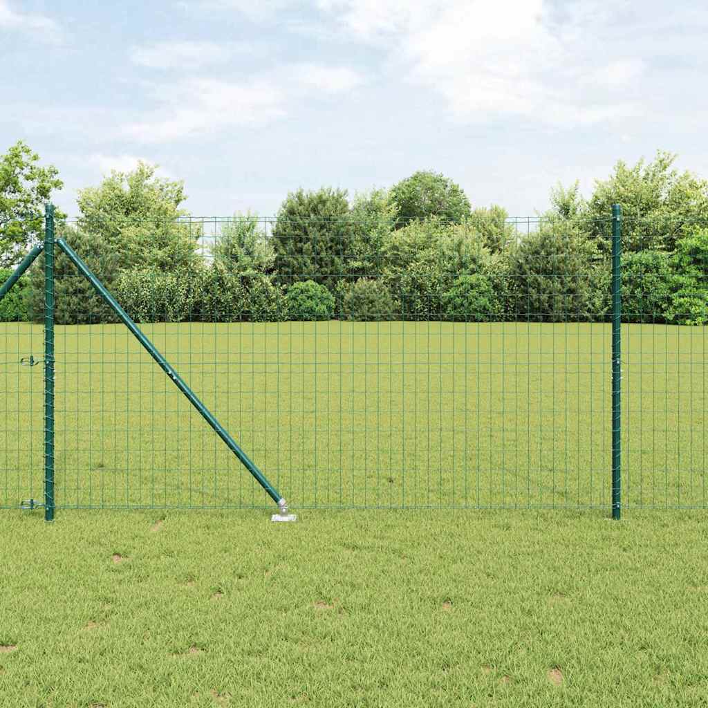 vidaXL Euro Fence με 13 Σταθεροποιητές 1.2x25μ Γαλβανισμένο Ατσάλι Πράσινο