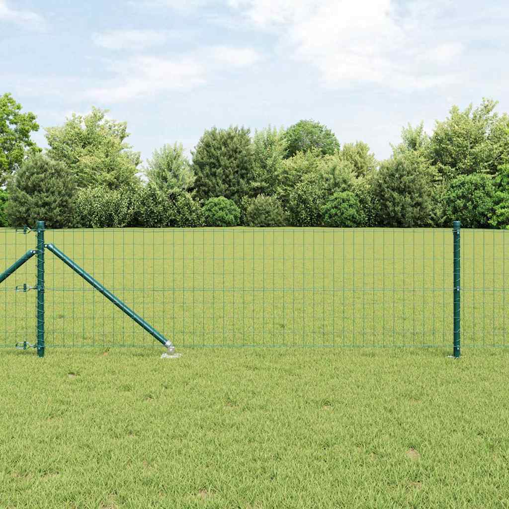 vidaXL Euro Fence με 13 Στηρίγματα 0.6x50 μ Γαλβανισμένος Χάλυβας Πράσινος