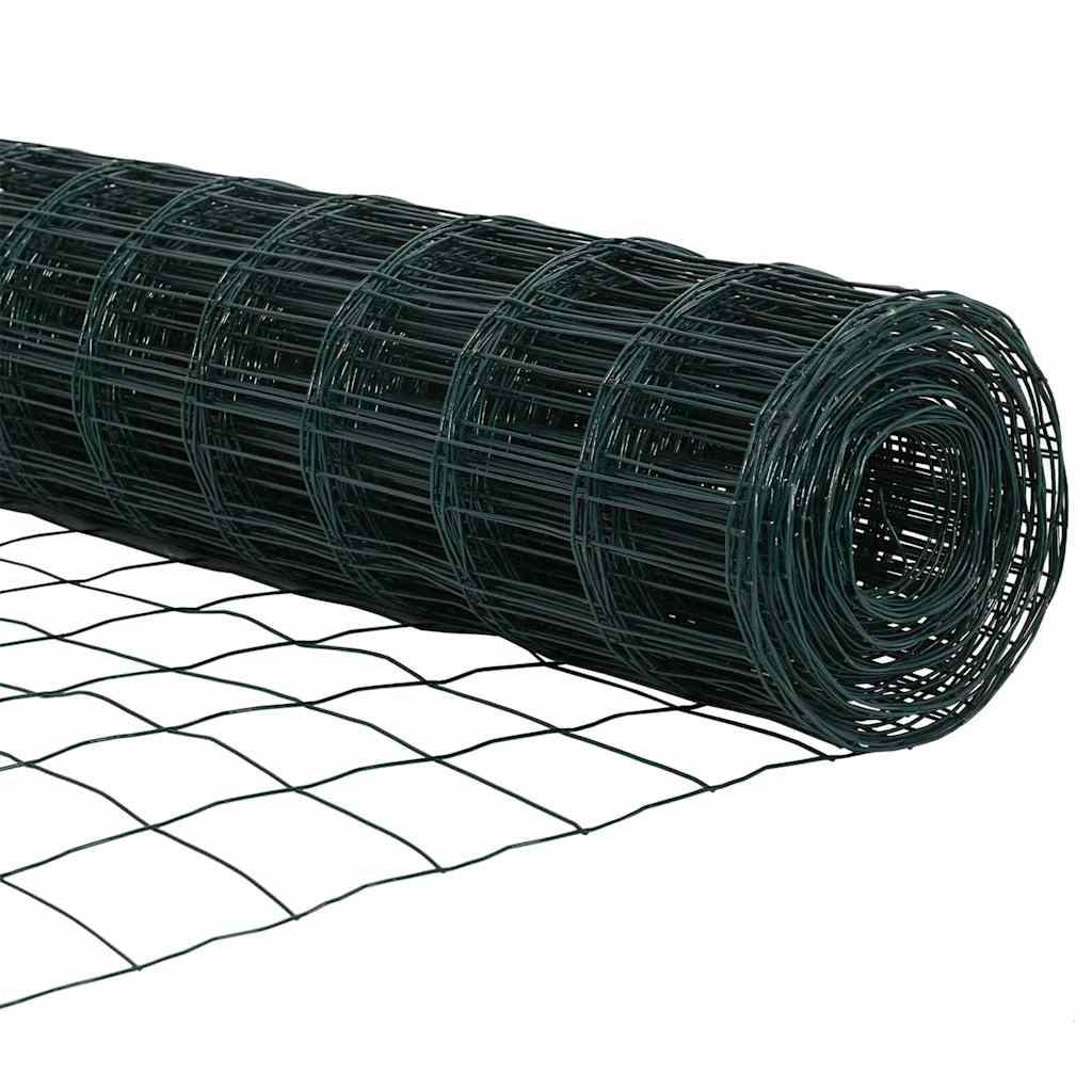 vidaXL Τεντώτο με στήριγμα Πράσινο 0,4 x 50 μ. Χάλυβας και PVC