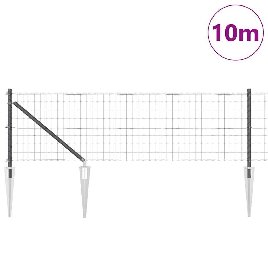 vidaXL Ευρωπαϊκός Φράκτης με Ακίδες 10 x 0,6 μ PVC-Επικαλυμμένο Ατσάλι